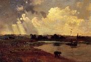 Charles-Francois Daubigny The Banks of the River Spain oil painting artist
